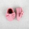 Papillon pink moccasins over