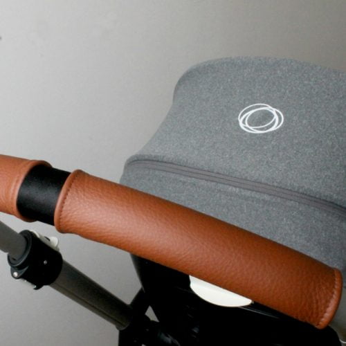 stroller with brown handle covers