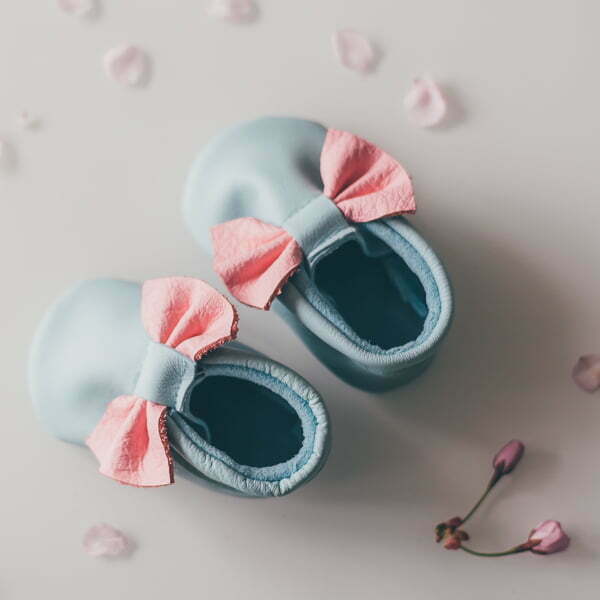 cotton candy moccasins with blom
